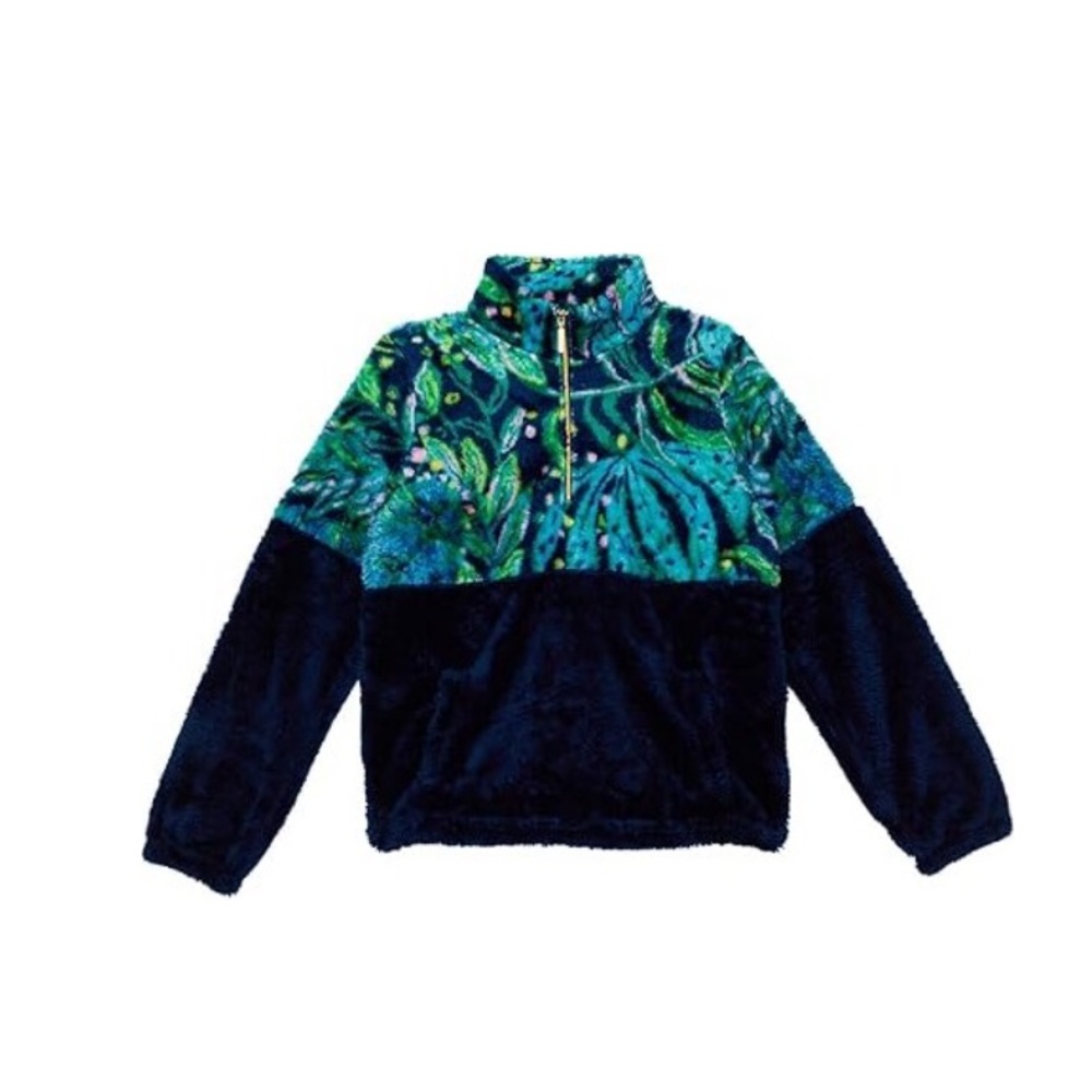 UEC Lilly Pulitzer Keala sherpa girls popover  fleece